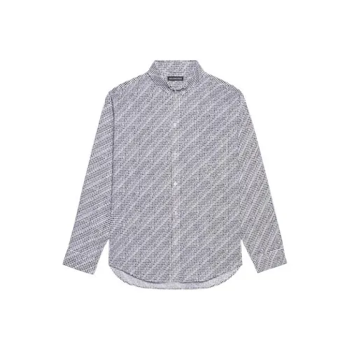 Balenciaga Shirt Loose Fit Style Men's Button-Down Long-Sleeved Shirt Loose Fit Men's