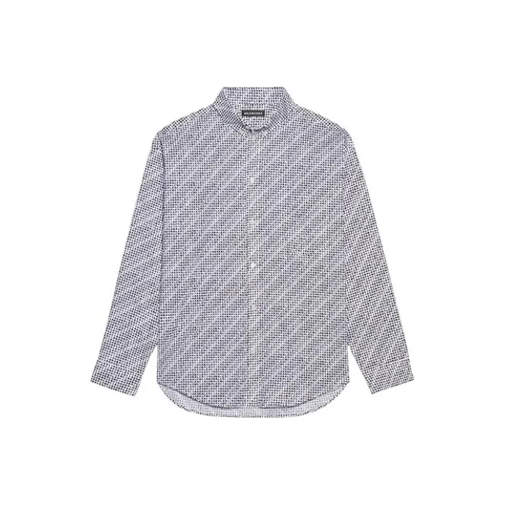 Balenciaga Shirt Loose Fit Style Men's Button-Down Long-Sleeved Shirt Loose Fit Men's-0