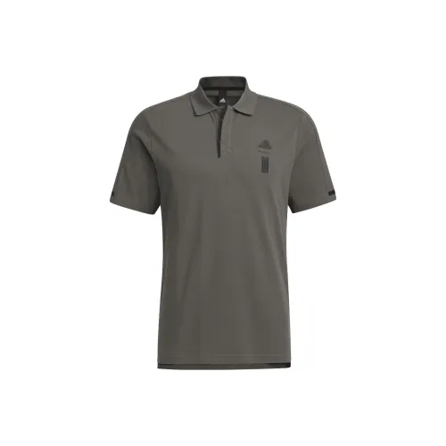Adidas Polo Shirt Men's Stone Gray