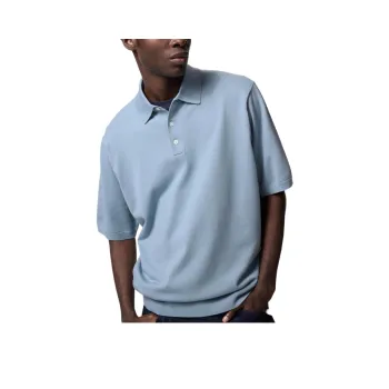 UNIQLO Polo Shirt Unisex Pink Blue