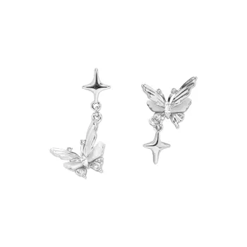 KING OF BLING 925 Sterling Silver Needle Earrings Women's