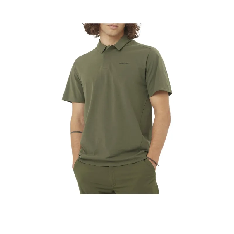 SALOMON TRACKLINE Polo Shirt Men's Green-1