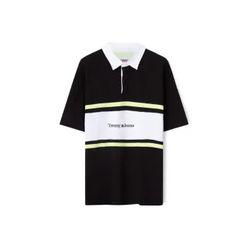 Tommy Hilfiger Polo Shirts Men Black White BDS