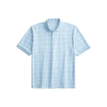 Hollister Polo Shirt Men's Blue Plaid