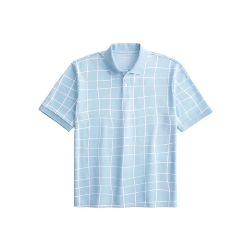 Hollister Polo Shirt Men's Blue Plaid-0