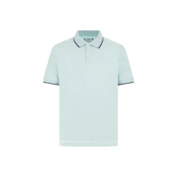 GUESS Polo Shirt Men's Light Blue
