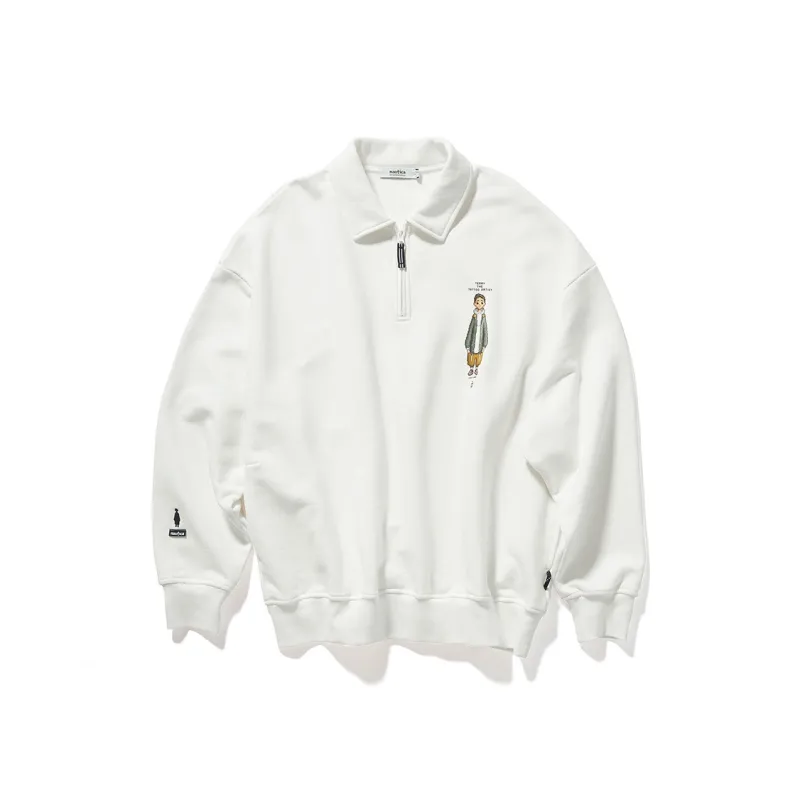 Nautica White Sail Sweatshirt Unisex-0