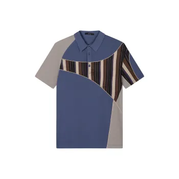 DAVID NAMAN Polo Shirts Men Blue