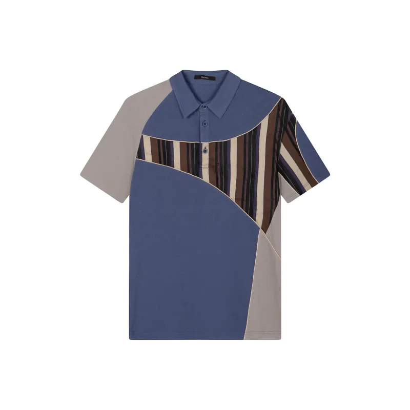 DAVID NAMAN Polo Shirts Men Blue-0