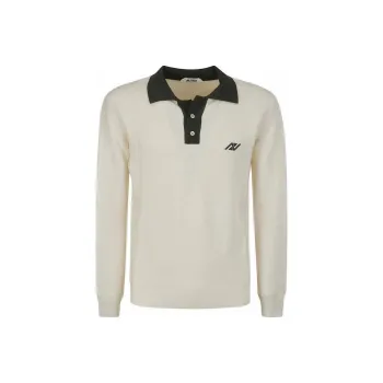 AUTRY Two Toned Knitted Polo Shirt