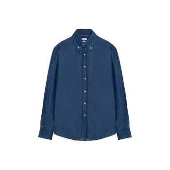 Brunello Cucinelli Denim Cotton Shirt