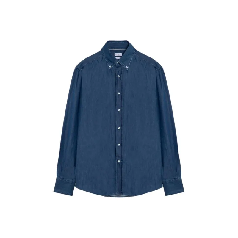Brunello Cucinelli Denim Cotton Shirt-0