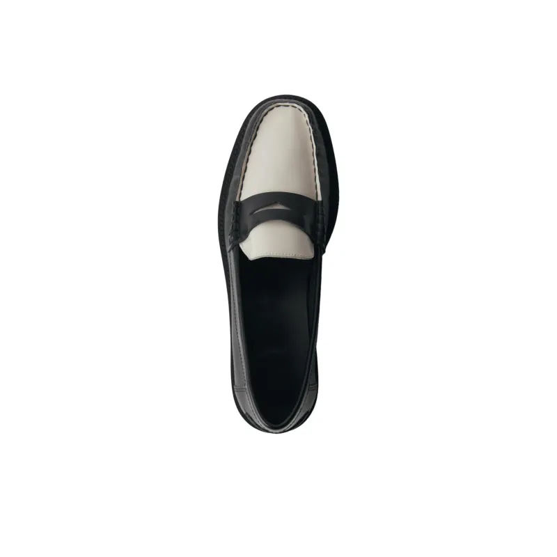 MANGO Loafers Women's Black White-2