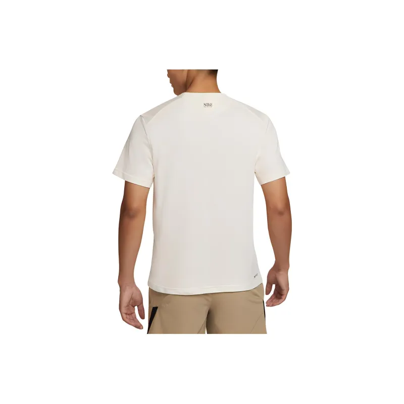 Nike T Shirts Men Light Ivory White-1