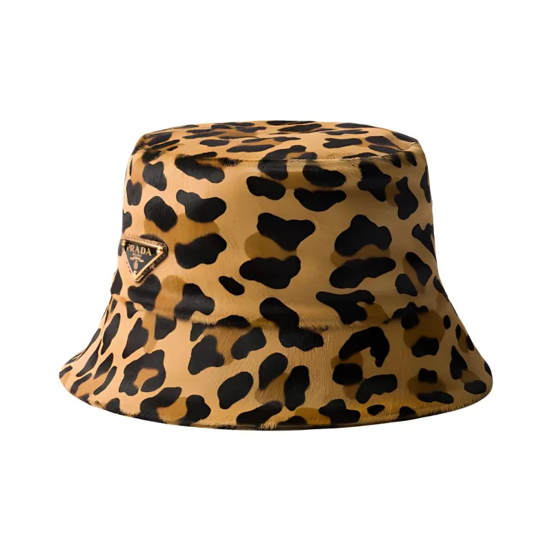 PRADA Leopard Printed Bucket Hat-0