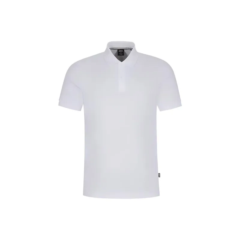 HUGO BOSS Pallas Embroidered Straight Hem Polo Shirt-0