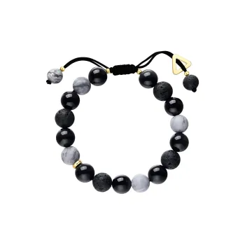 Seven Little Craftsmen Obsidian Jade Bracelets Unisex Obsidian
