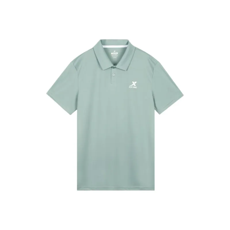 XTEP Variety Training Collection Polo Shirt Men's Misty Gray-0