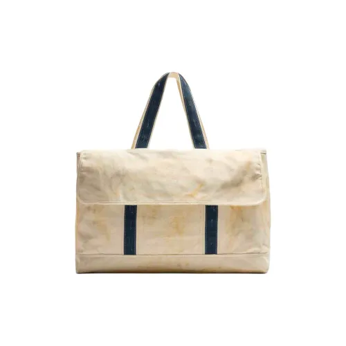 ZARA Cotton Handbag Men's Light Beige Yellow