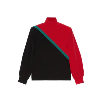 GUCCI High Neck Color Blocked Shirt