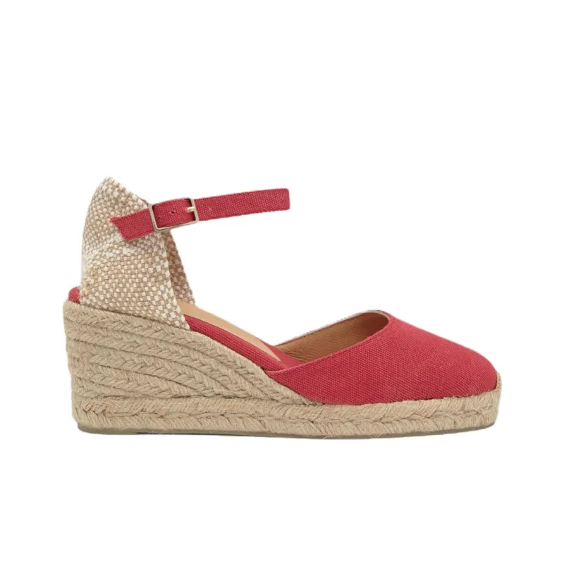 Castañer Carol Wedge Heel High Heels 7cm Women's Red-1