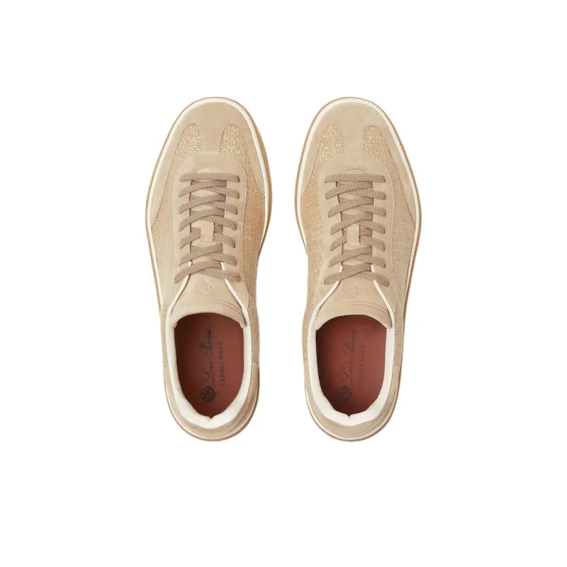 Loro Piana Tennis Walk Low Top Skateboard Shoes Men's Light Beige-4