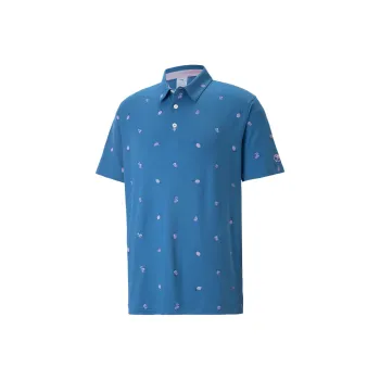 PUMA CLOUDSPUN Arnold Palmer CLOUDSPUN Citrus Golf Polo Shirt Men Polo Shirt Men's Blue