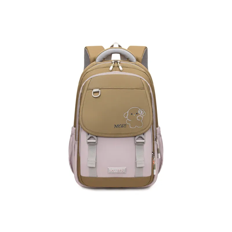 XIANGSU Oxford Backpack Unisex Pink/Brown/Green/Purple/White & Black/Gray & Black-5