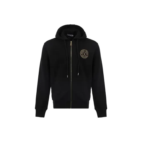 VERSACE JEANS COUTURE Zip Up Drawstring Hoodie