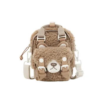 Doughnut Polyester Plush Bag Handbag Shoulder Bag Crossbody Bag Mini Unisex Taboo/hazelnut