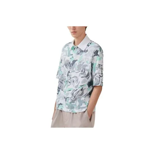 HERMES Polo Shirts Men Aqua