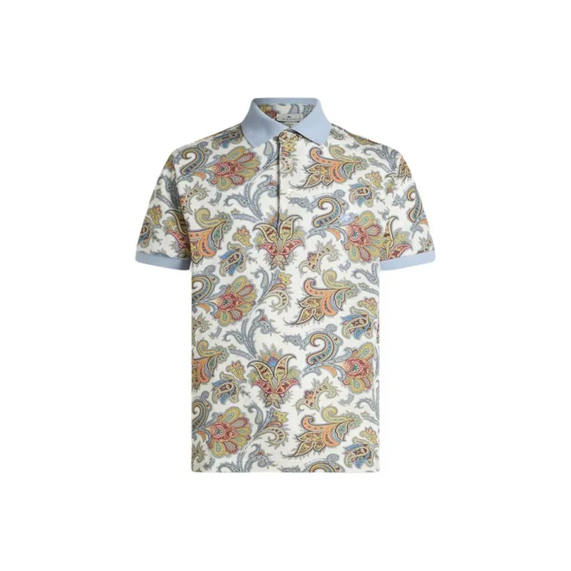 ETRO Paisley Cotton Polo Shirt-0