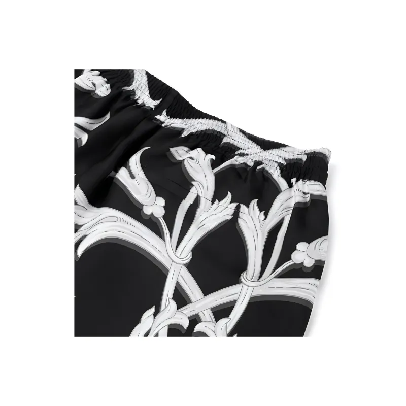 VERSACE Acanthus Leaves Barocco Printed Shorts-2