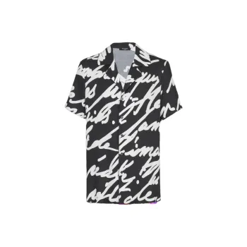 BALMAIN Love Letter Printed Twill Pyjama Shirt