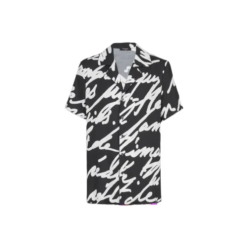 BALMAIN Love Letter Printed Twill Pyjama Shirt