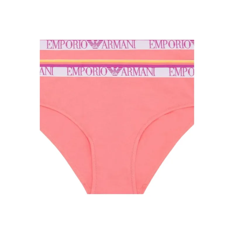 EMPORIO ARMANI Two pack Of Asv Iconic Organic cotton Briefs With Logo Waistband-3