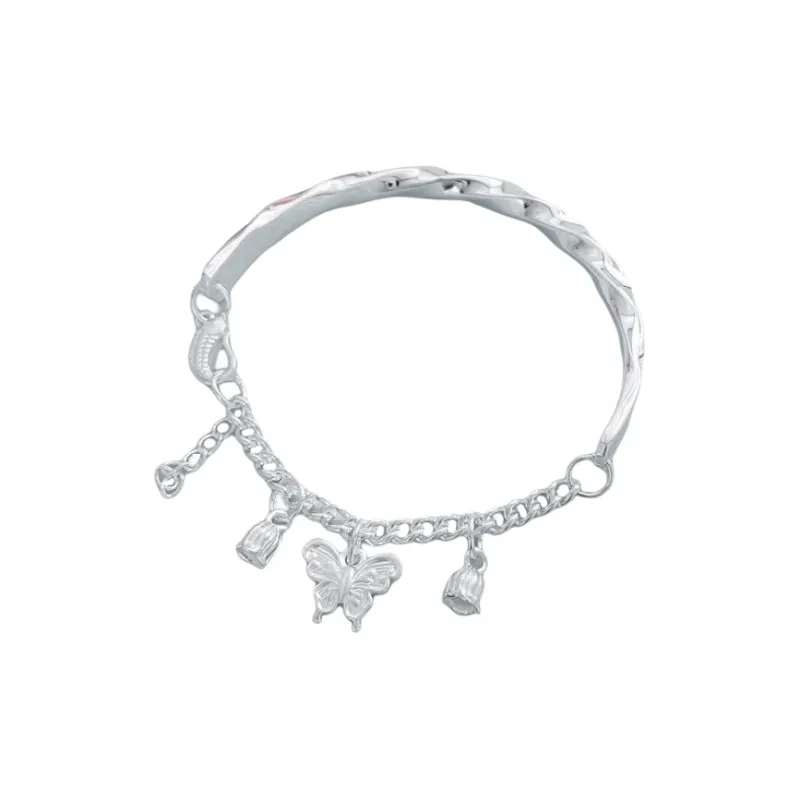 ZHONGLING 999 Fine Silver Pure Silver Bracelets Women's-0