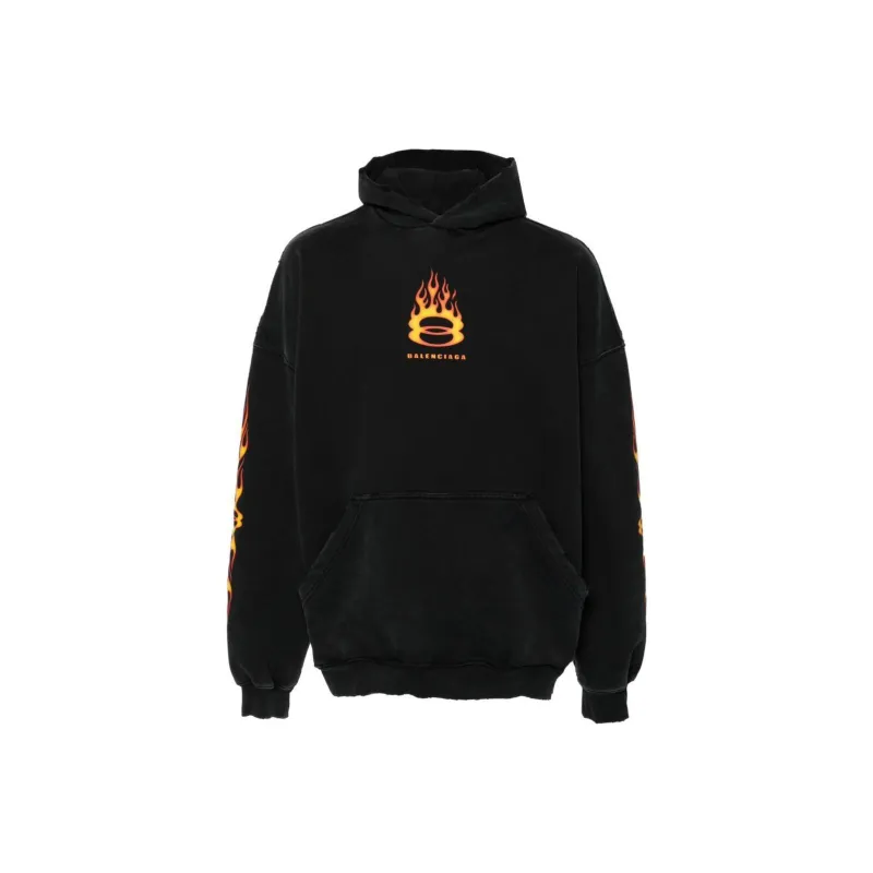 Balenciaga Logo Embroidered Hoodie-0
