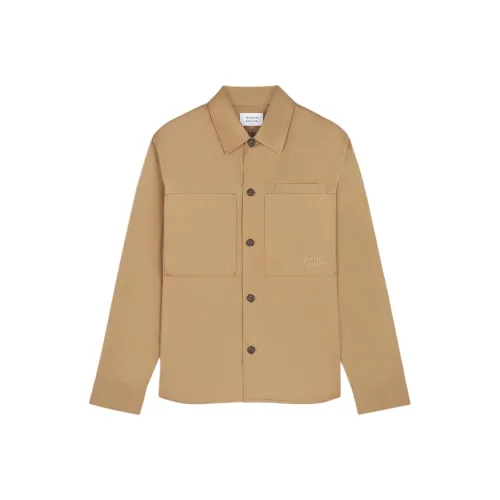 Maison Kitsune Logo Embroidered Buttoned Overshirt