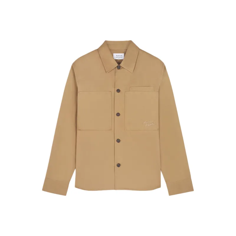 Maison Kitsune Logo Embroidered Buttoned Overshirt-0