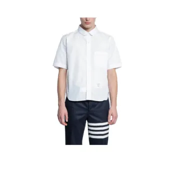 THOM BROWNE Poplin Round Hem Shirt