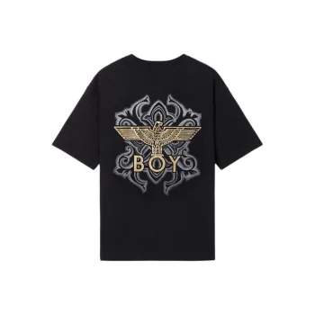Boy London T Shirt Unisex Black Print Gold