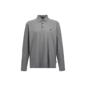 HUGO BOSS Logo Patch Long Sleeved Polo Shirt