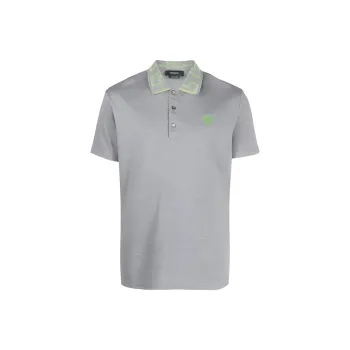VERSACE SS23 Polo Shirt Men's Gray