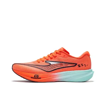 Erke Extreme Wind 3.0 Running Shoes Men Low Top Neon Sunset Red With Solid Black