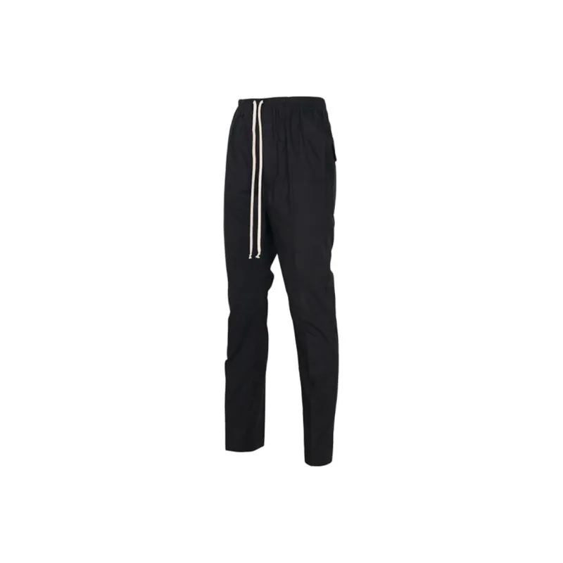 RICK OWENS Cotton Drawstring Slim Long Pants-2