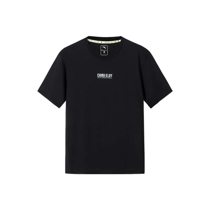 Anta Thompson KT Basketball T Shirt Men's Basic Black-0