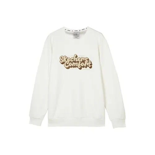 Skechers Devils Blade Co titled Series Sweatshirts Unisex Marshmallow White/0074