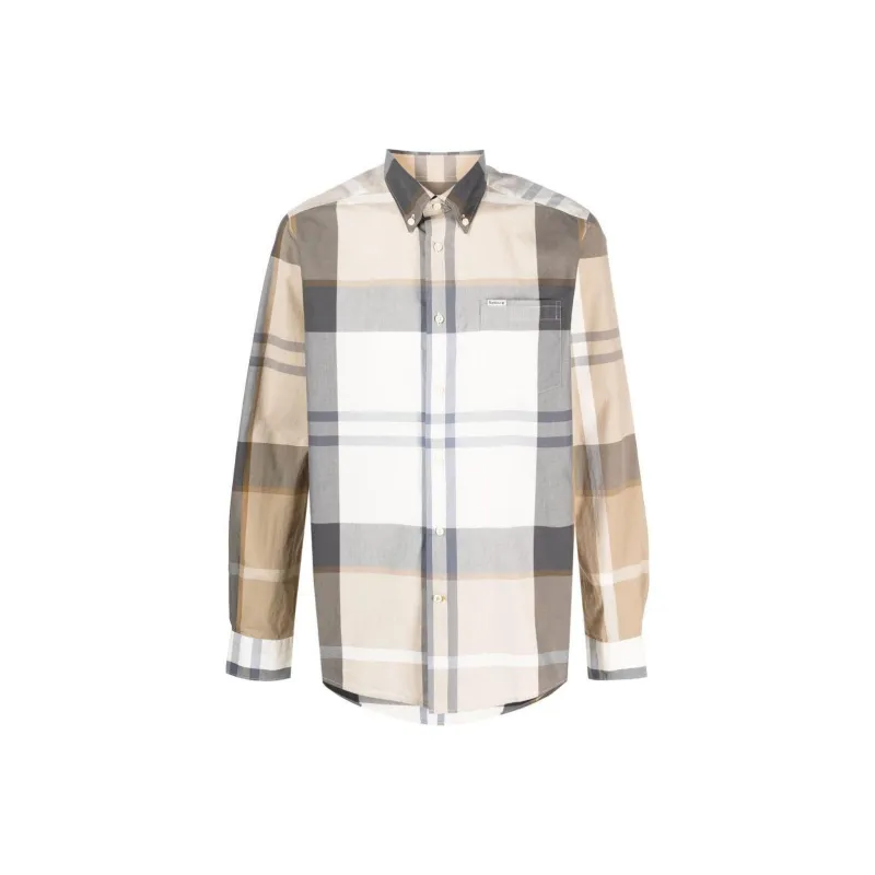 BARBOUR Long sleeve Plaid Cotton Shirt-0
