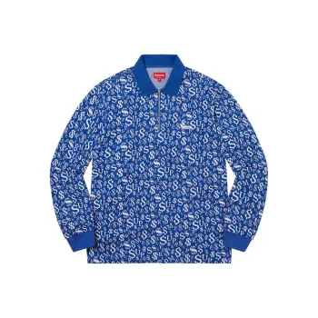Supreme Currency Jacquard Zip L/S Polo